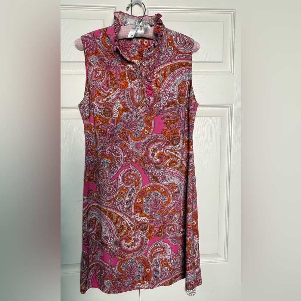 Tommy Hilfiger Paisley Print Sleeveless Shift Dress - Size 6